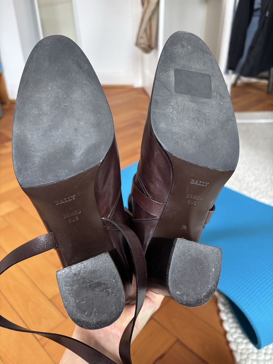 Bally Scarpe da donna: Bally Leather Boots, Chocolate Brown, Size 36.5 – Usato da Basel venduto da amerzli 5
