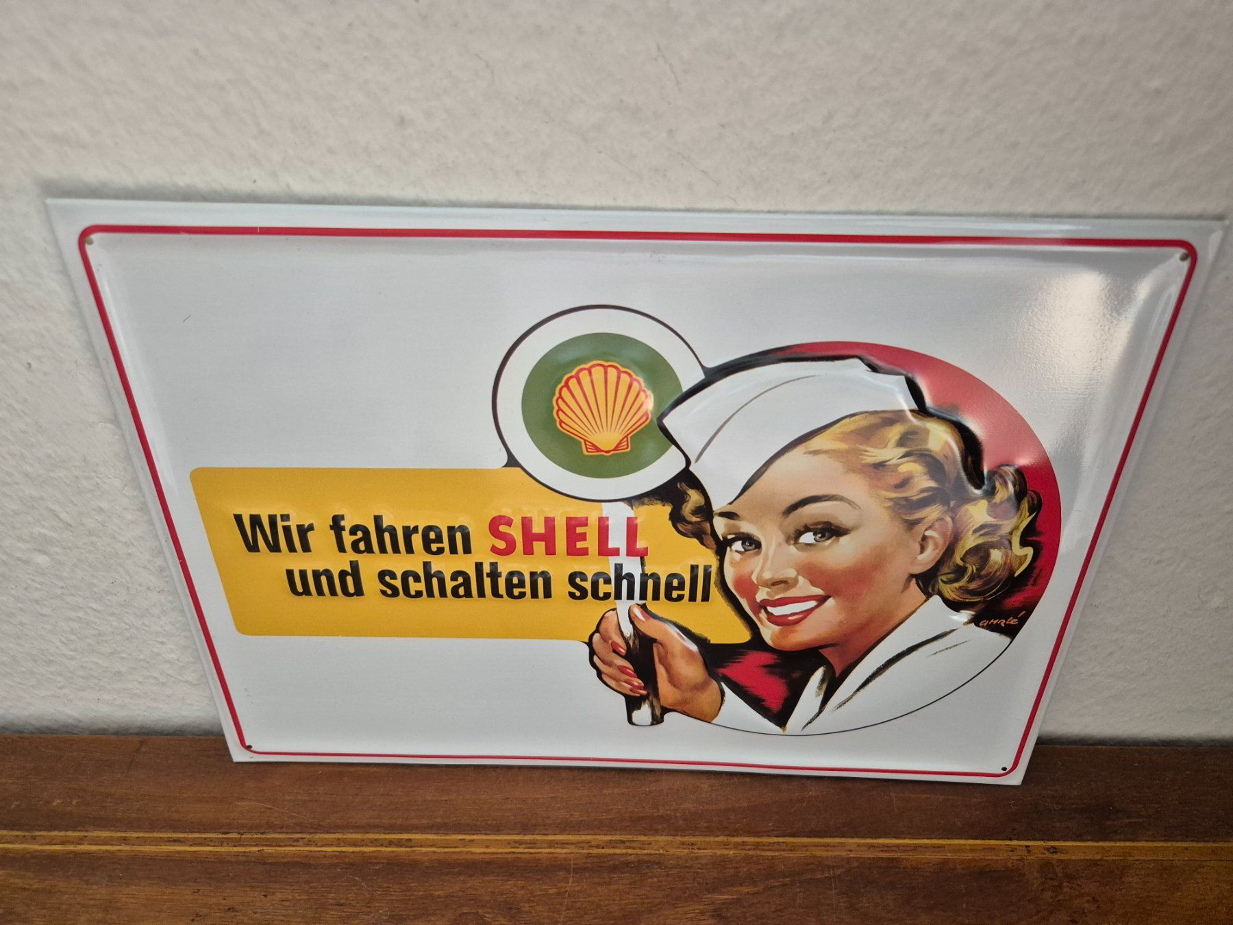 Shell Ecriteaux: Blechschild Shell Tankstelle Tanksäule Limitiert 2001 Blech – D'occasion à Neuhausen par rraayy 3