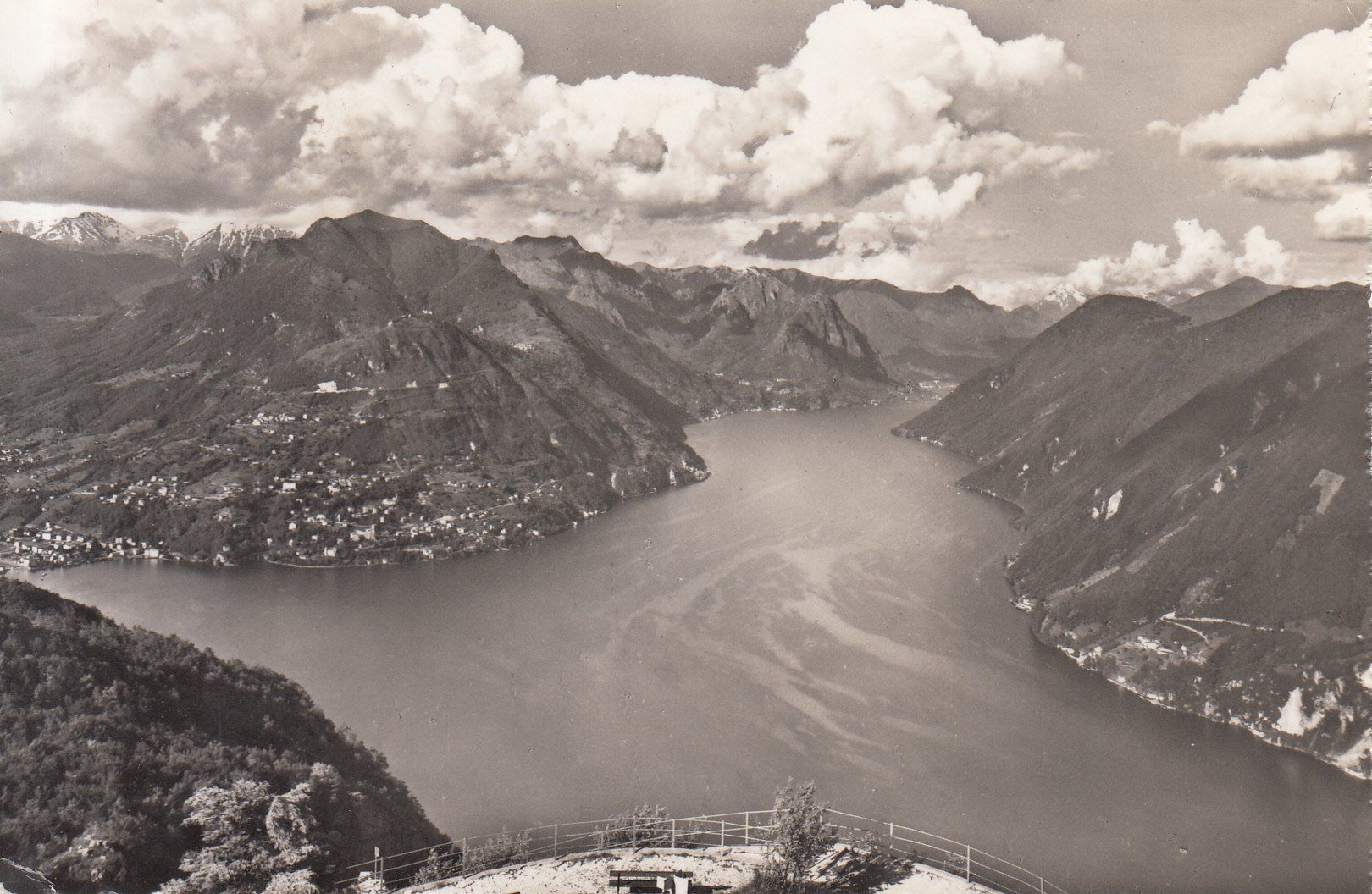 Ansichtskarten: Lago di Lugano 1957 – Gebraucht aus Bürglen TG von StampGraf