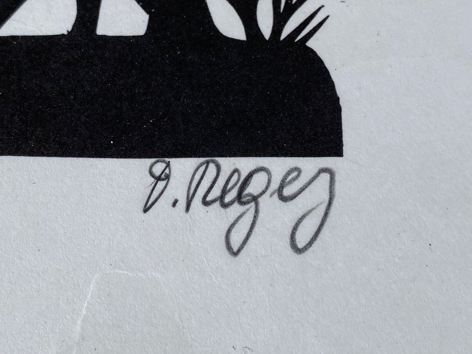 Campanacci mucche: schöne Scherenschnitt Lithographie von David Regez – Usato da Feldbach venduto da Fea1 7