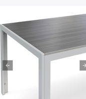 Gartentisch ENZI 180x90cm grau aus Kunststoff und Aluminium