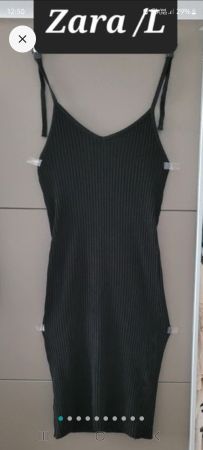 Robe noire Zara, taille L /coton100%