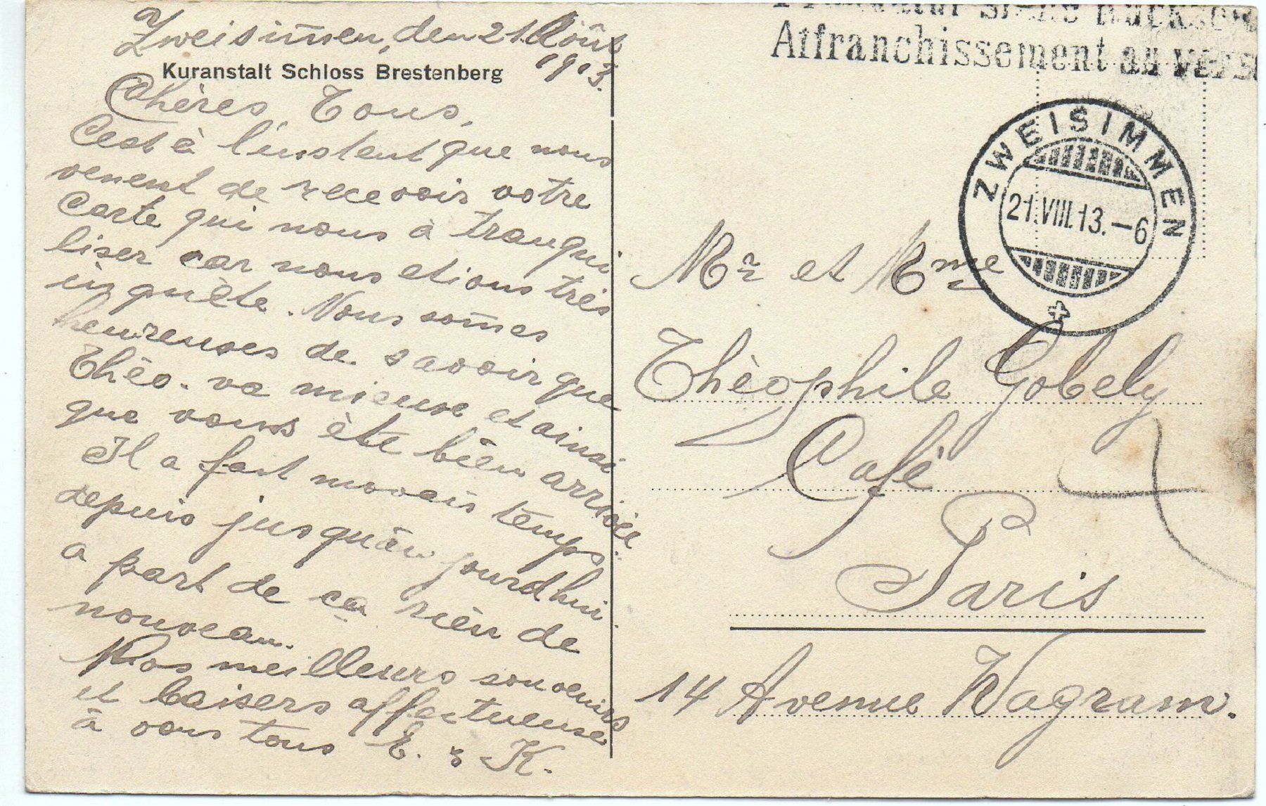 Cartoline postali: SEENGEN Schloss Brestenberg – Usato da Jona venduto da philajona 1