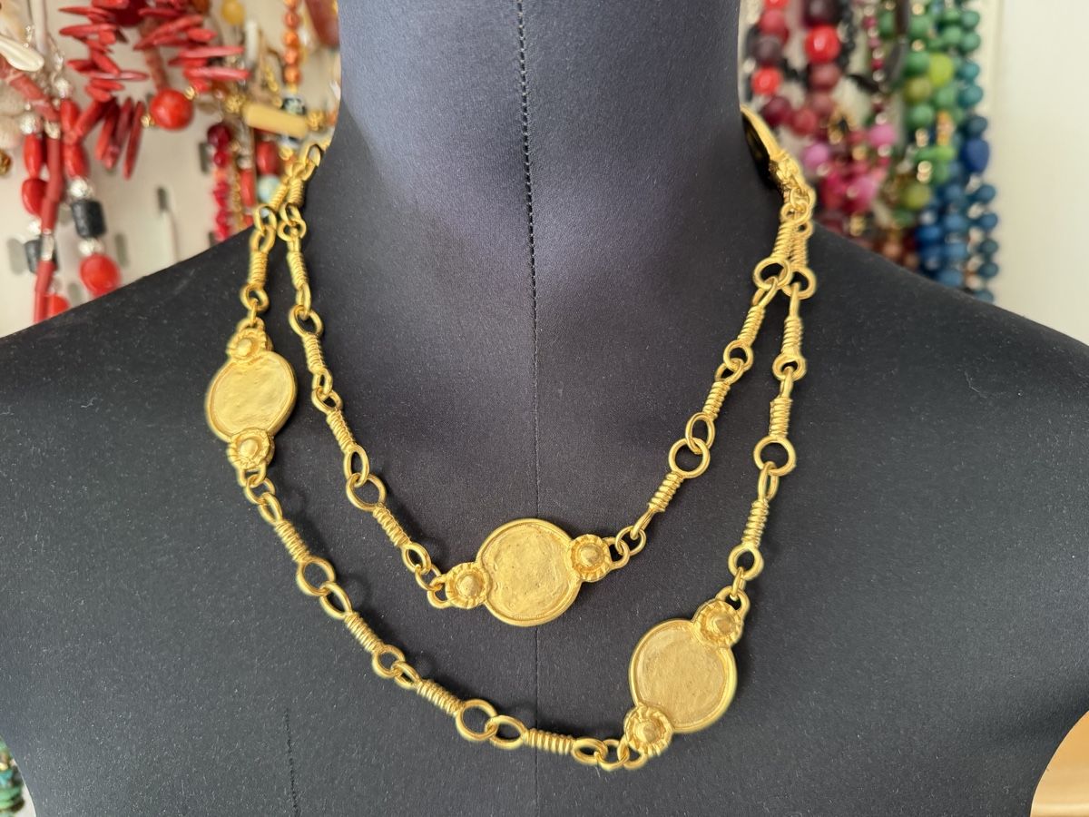 Catenine: Vintage lange HalsketteLuxus Modeschmuck   – Usato da Lamone venduto da LaCantinaMagica 1