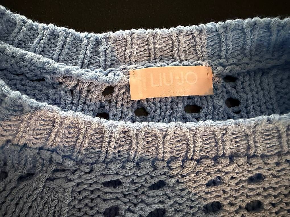 Maglioni & Felpe: Hellblauer Strickpullover mit Lochmuster Liu Jo – Usato da Steinhausen venduto da deikoon 3