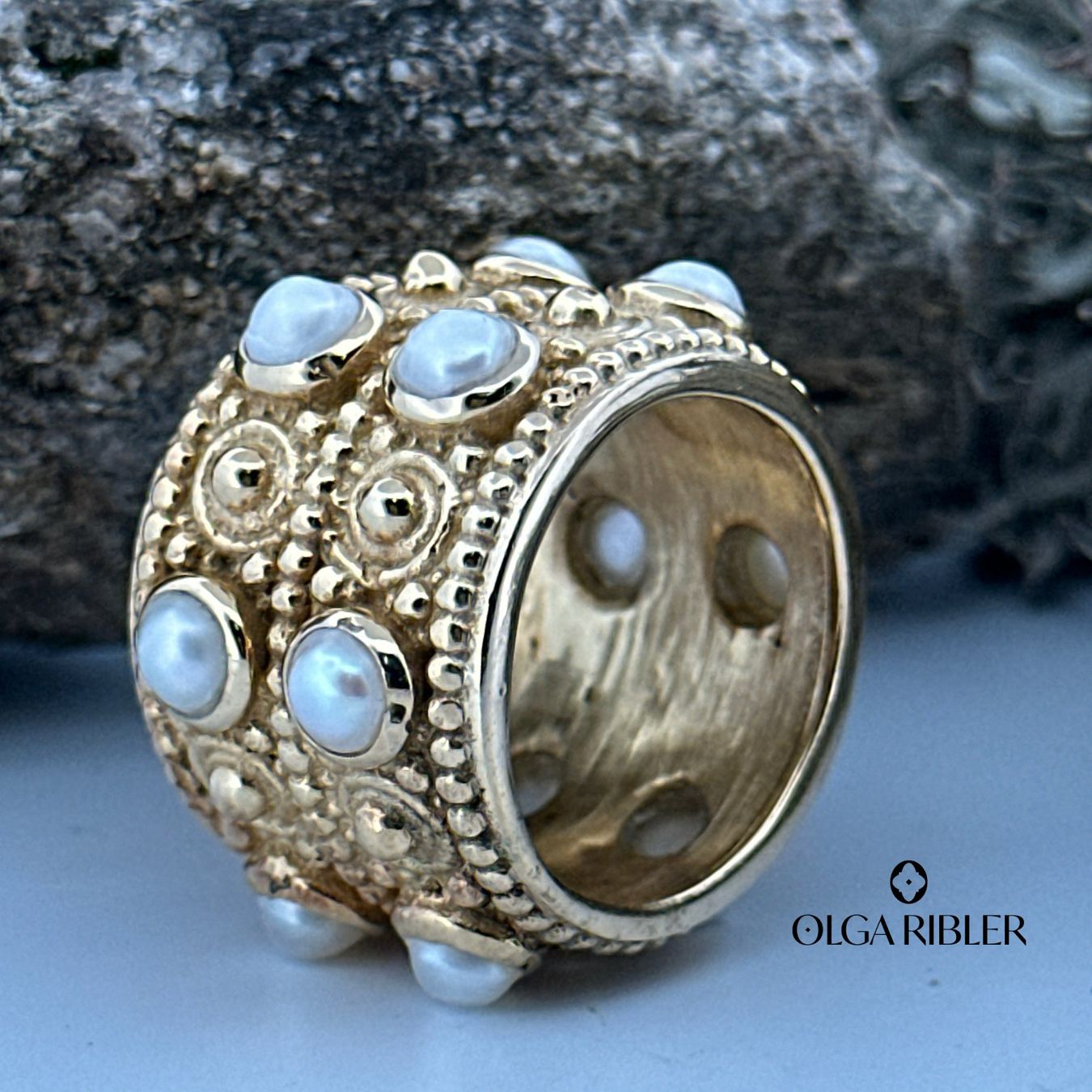 Olga Ribler Anelli: Unikate Silber Ring 925 Grösse 59 mit Perlen – Nuovo (secondo la descrizione) da Luzern venduto da Schmuckoutlet 8