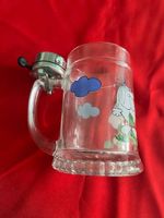 Bierhupen mit Klingel ca. 8 x 14 cm aus Glas