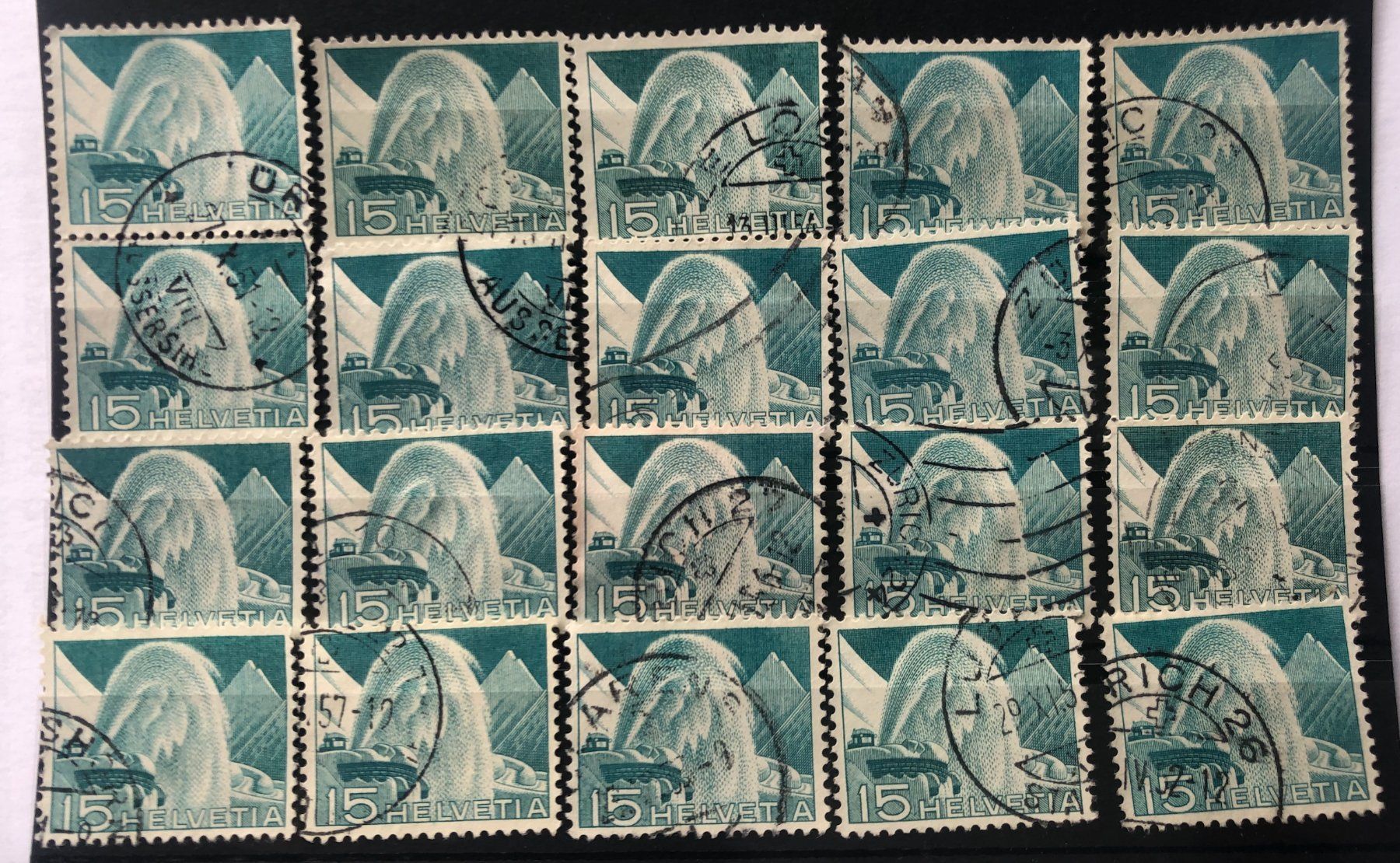 Tutti i francobolli: Nr.300 mit Stempel Einsteckkarte Voll – Usato da Aarau venduto da Billa007