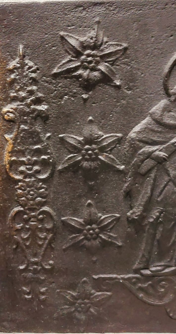 Camini: Antike eiserne Kaminplatte mit christlichen Heiligen – Nuovo (secondo la descrizione) da Meilen venduto da Verschiedenes123 2