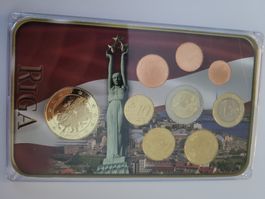 MÜNZEN EURO-Währung Lettland    LETTLAND Kursmünzensatz 2014