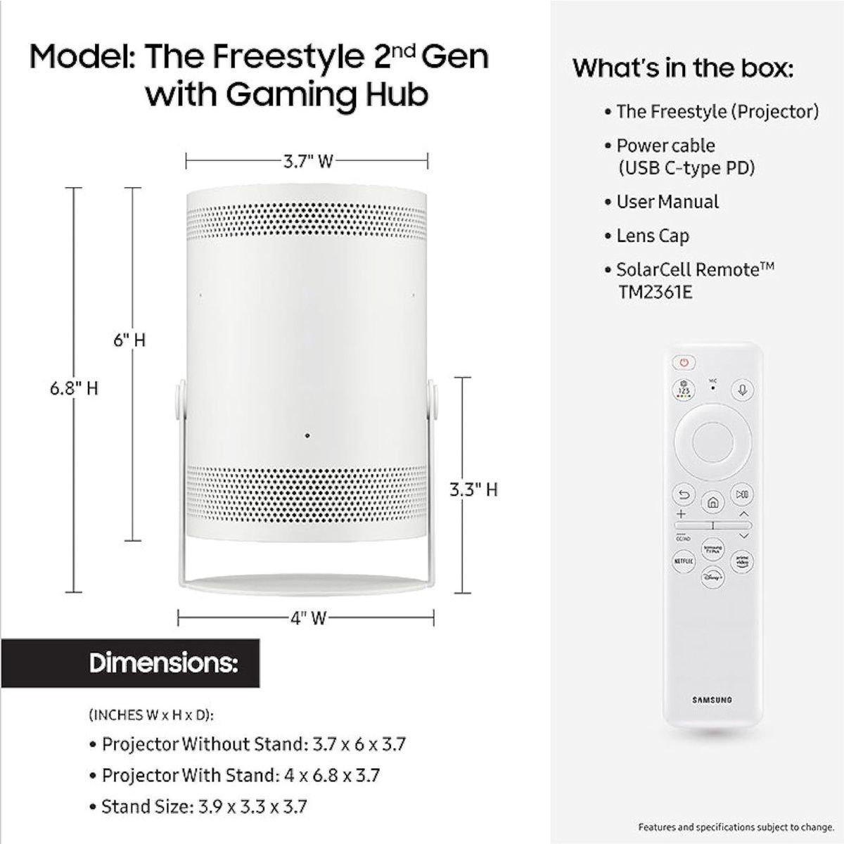 Samsung Proiettori: Freestyle Beamer Gen 2 Samsung – Nuovo (secondo la descrizione) da Visp venduto da BastianVS 1