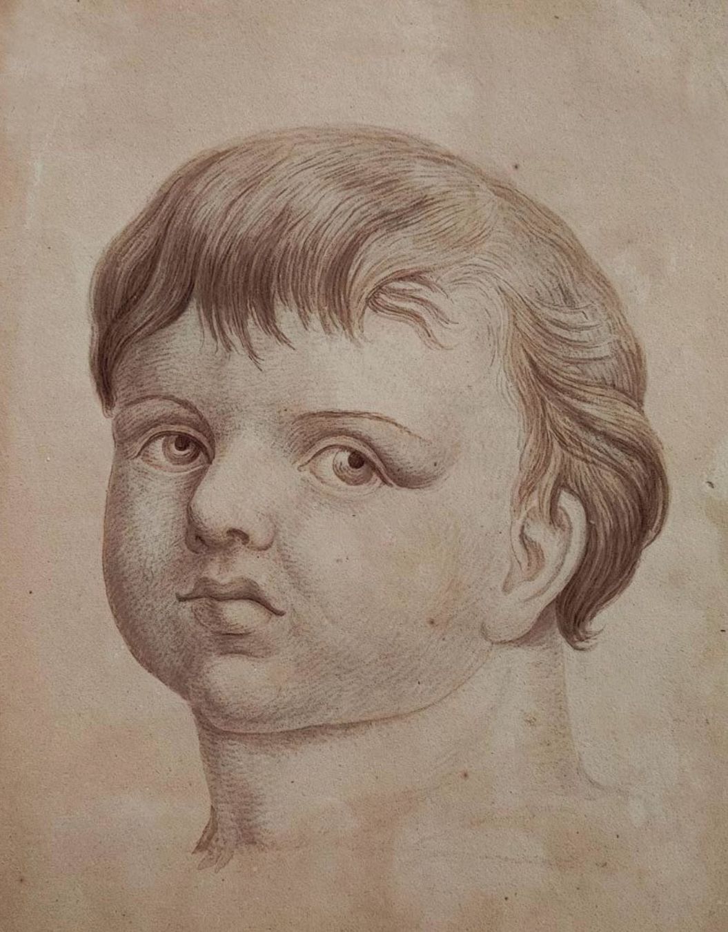 Dipinti: Kopfstudie eines Kindes, Feder/Tusche, 18./19. Jh. – Usato da Zuerich venduto da Antiquarium