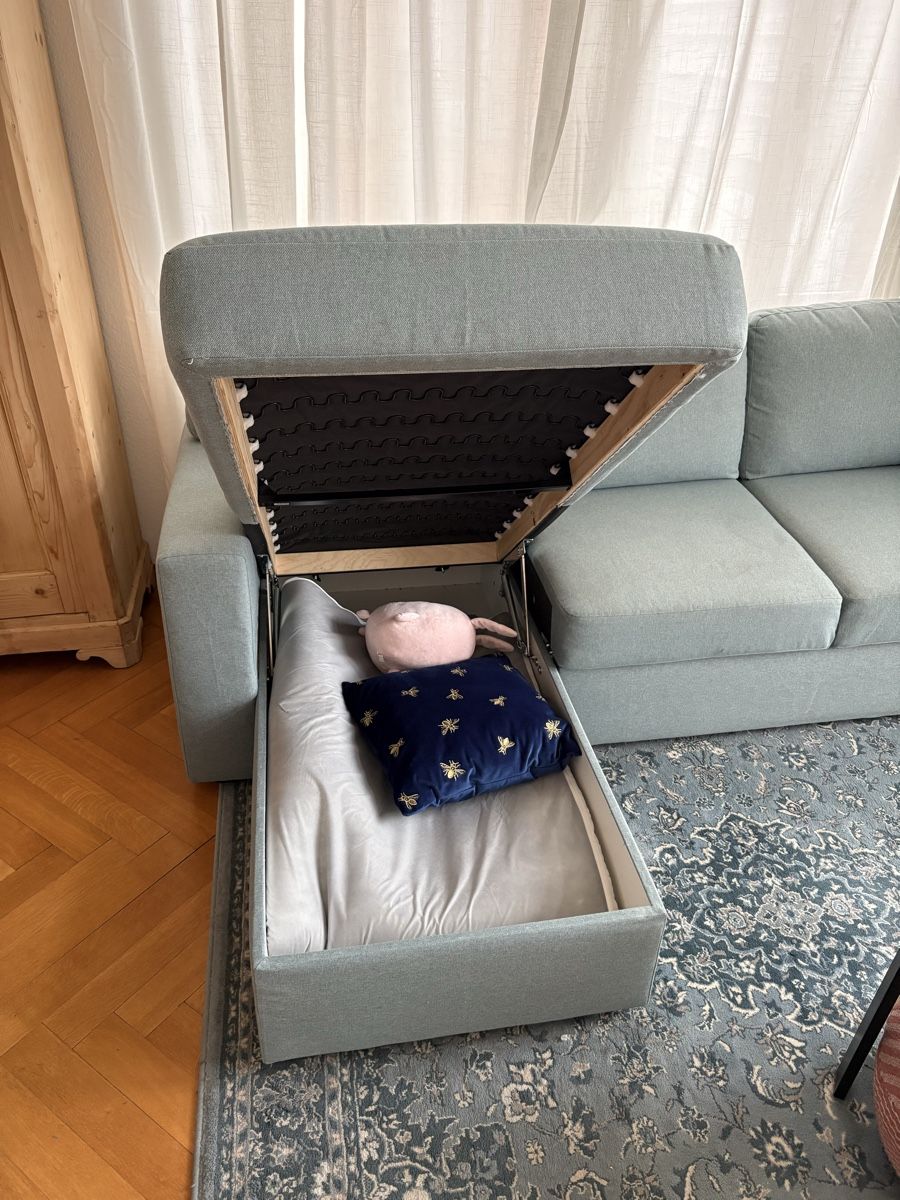 Divani: Ikea Ausziehsofa Barslöv grautürkis – Usato da St. Gallen venduto da KatieEugster 2