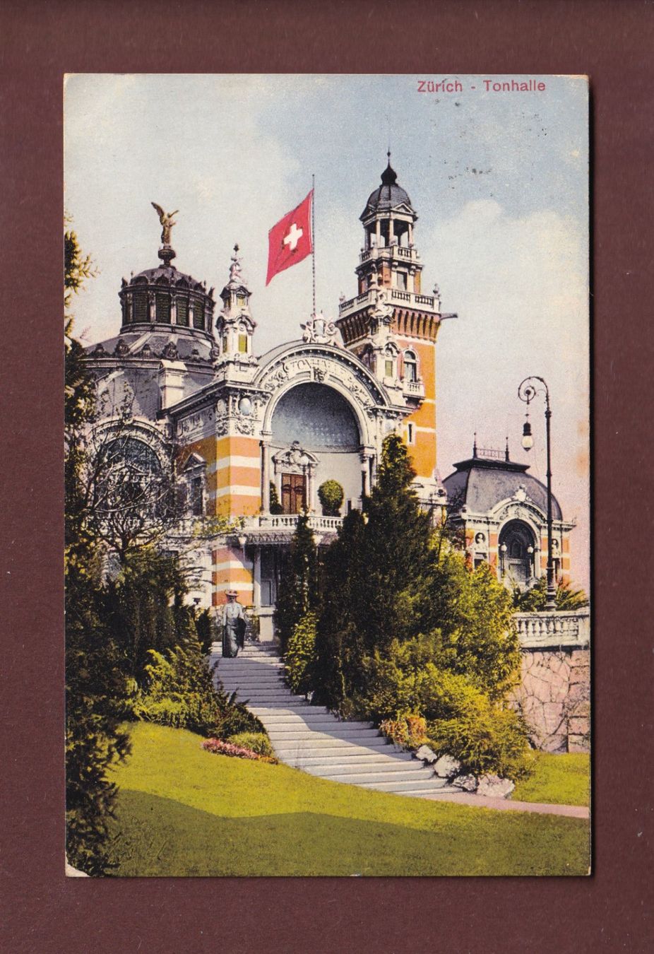 Cartoline postali: ZÜRICH - Tonhalle - 1920 – Usato da Pully venduto da nicecards