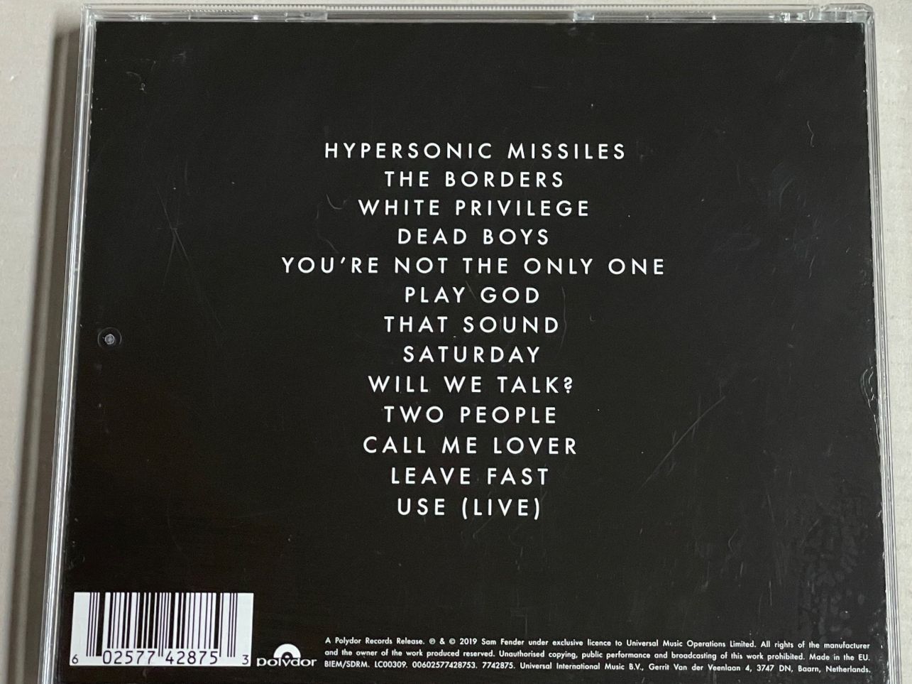 CDs: Sam Fender - Hypersonic – Gebraucht aus Muri b. Bern von AdidasCollector 2