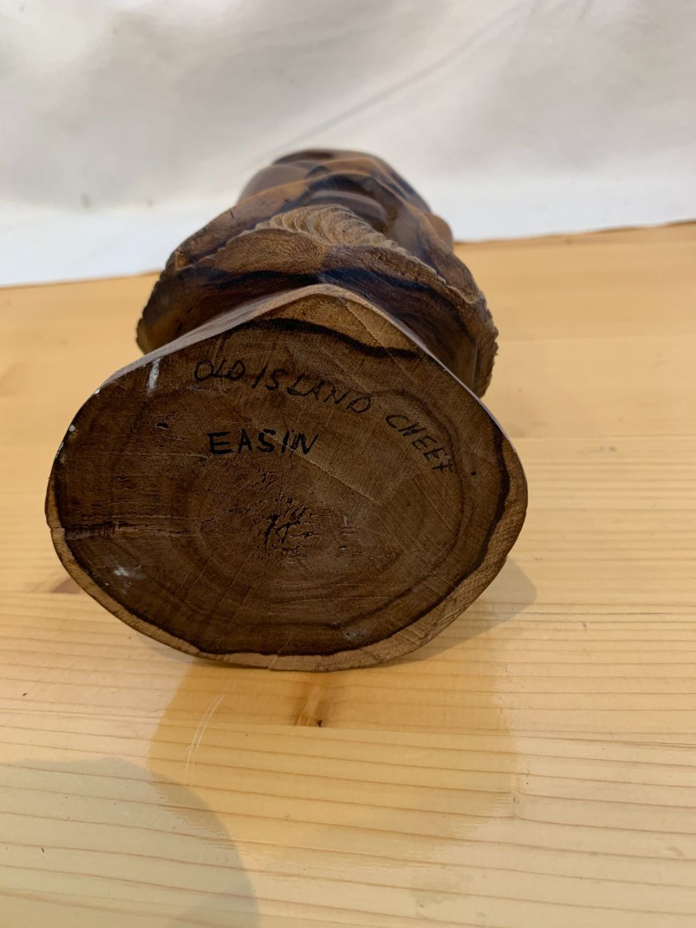 Statuette: Holzfigur Old Island chef Okefe aus Mirkronesien – Usato da Mumpf venduto da dadaboygugulini 5