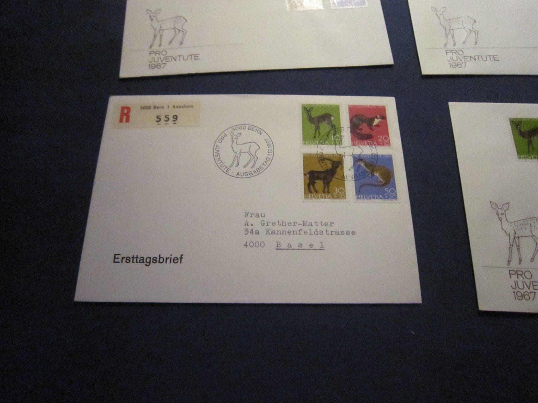 Alle Briefmarken: PJ 1967 FDC 4 Serien – Gebraucht aus Gordola von Polentaefung 1