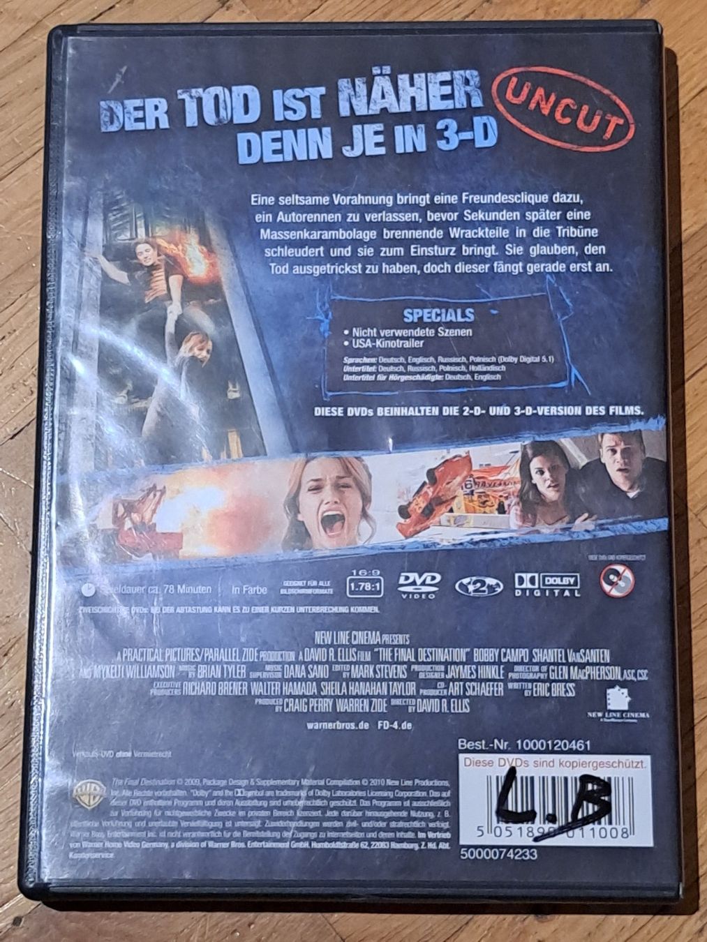 Tutti i DVDs: Final Destination 4  inkl. 3D Version und Brillen – Usato da Wallisellen venduto da Sawr 1