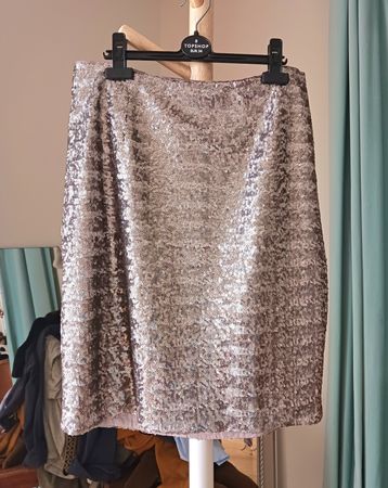 Jupe paillettes argenté- M Banana Republic
