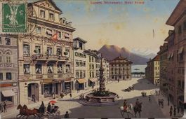 LUZERN - Weinmarkt - Hôtel Krone - 1913