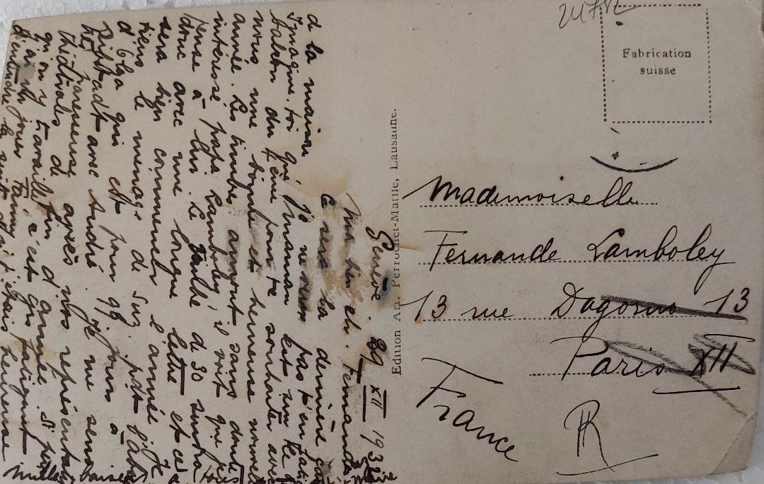 Cartoline postali: LAUSANNE - Bugnion Montagibert - 1932 – Usato da Delémont venduto da Domdom1 1
