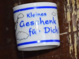 Miniatur Tasse" Kleines "Geschenk für dich mit Engel