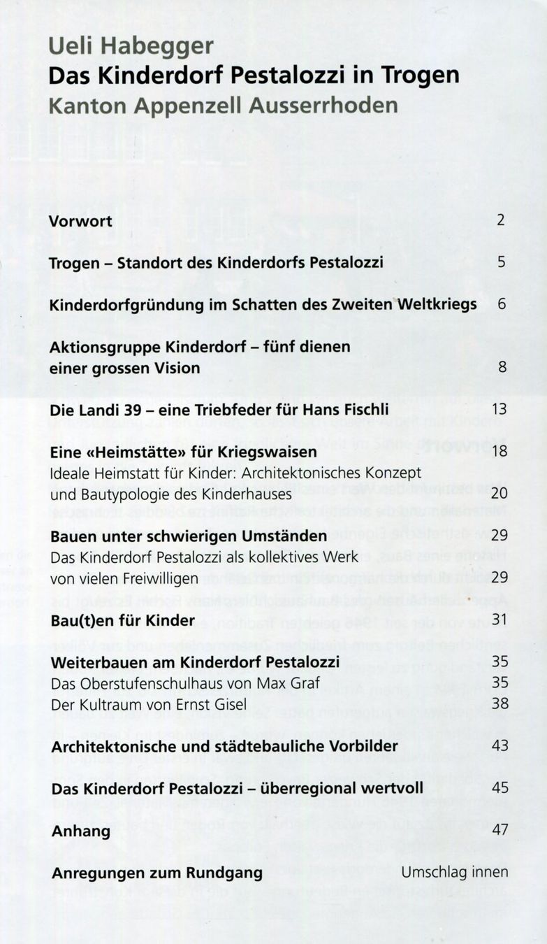 Libri: Trogen, Kinderdorf Pestalozzi, Kunstführer – Usato da Aarau venduto da Elmaar41 2
