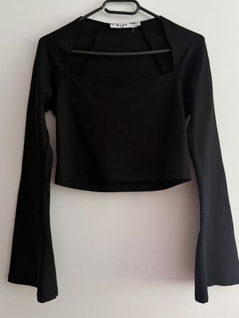 NA-KD Top, Black, Size L