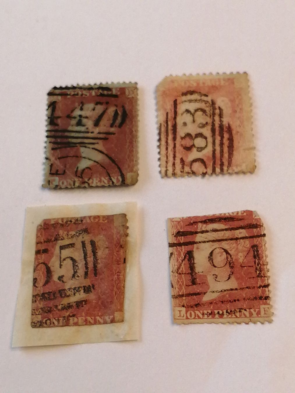 Tutti i francobolli: 4mal One Penny Reds Stars 1856  – Usato da Happerswil venduto da tschergi