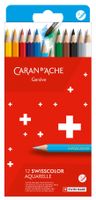 1285.812 Swisscolor Caran d'Ache * 12 Farbstifte Karton-Etui