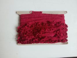 Vintage Fransenborte Bordeaux Schlaufenbordüre 5 m Neu