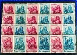 Nr.381 /382 Steckkarte mit Stempel   
