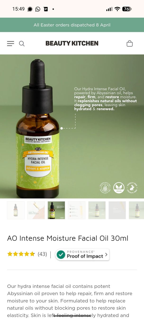 Gesichtspflege: Gesichtsöl mit Abyssinian Oil – Neu und originalverpackt aus Wallisellen von ali_x62p 2