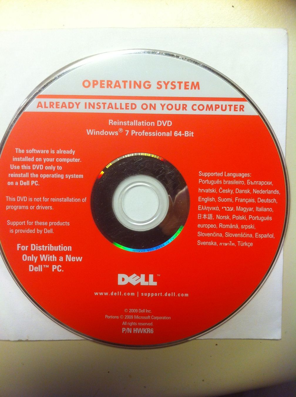 Dell Software: DeLL Windows 7 PRO x64 bits English+ multilingual – Nuovo (secondo la descrizione) da Ecublens VD venduto da Netfinity