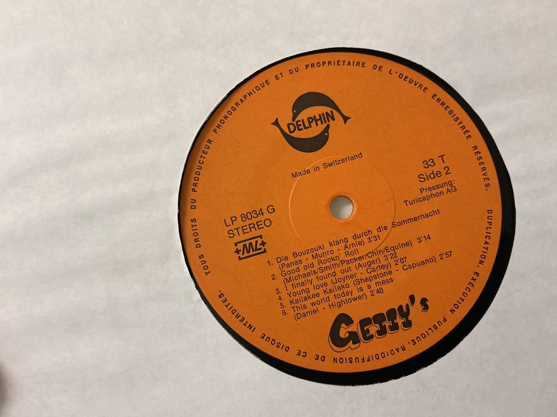 Dischi in vinile: Getty's LP ❗️RARE SWISS ROCK FUNK❗️ – Usato da Winterthur venduto da Tumko-Vinyl 2