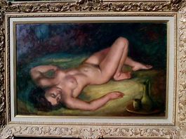 Peinture sur toile de Rubolowski Casimir 1919-1994.