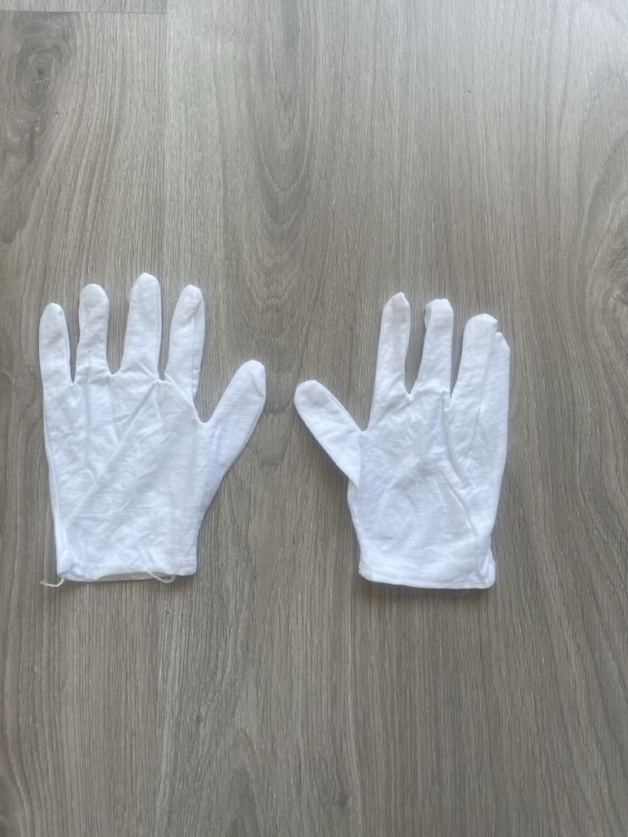 Guanti & manicotti: Weisse Baumwollhandschuhe, neu – Nuovo e nell'imballaggio originale da Biel/Bienne venduto da Bolagol9