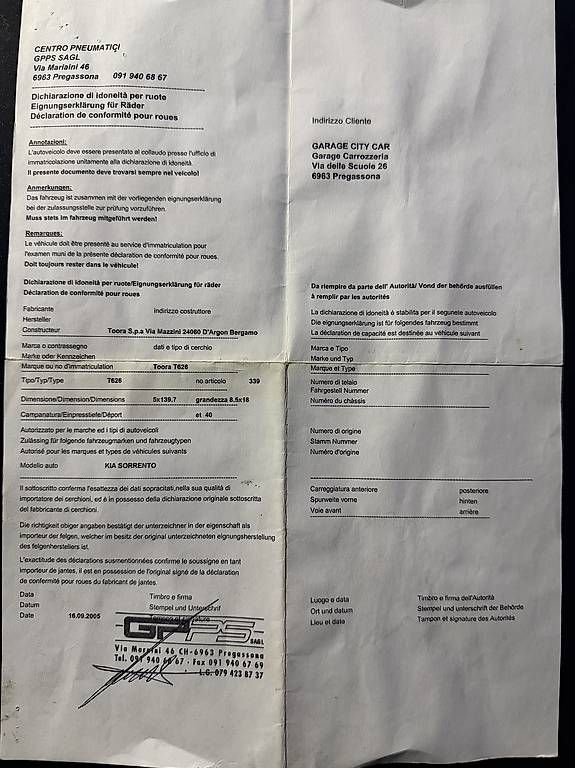 Pneumatici & Ruote complete: Ruote complete KIA Sorento 18 – Usato da Melano venduto da Nmasterx 3