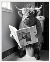 🐮 Genieße den Lesemoment: Kuh-Kunstleinwandposter 💫
