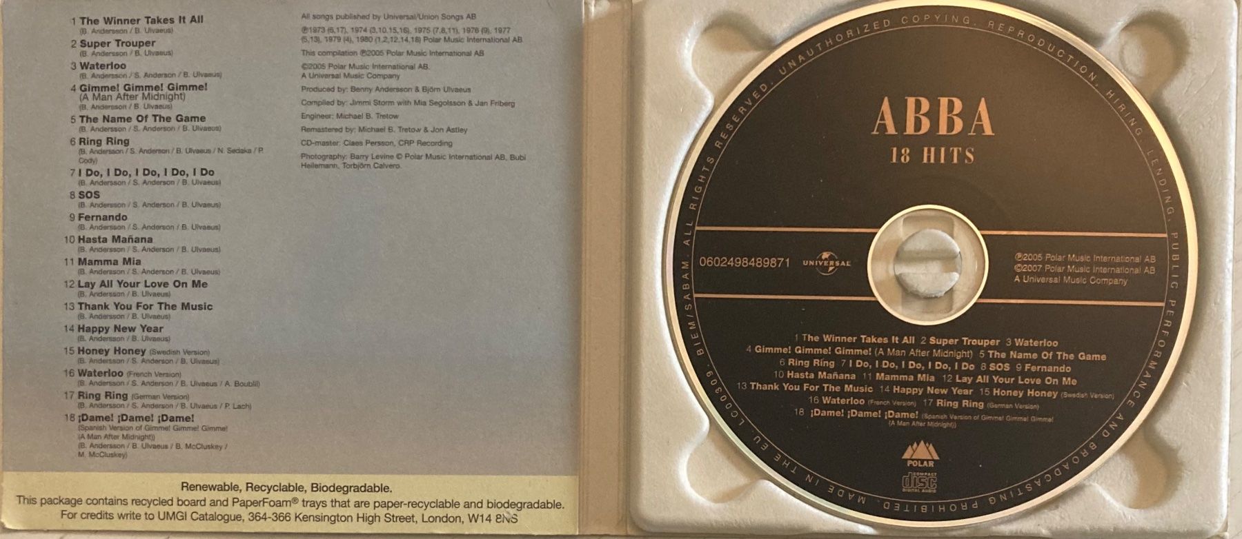 CDs: ABBA - 18 HITS – Gebraucht aus Poliez-Pittet von Newtown-Records 2