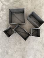 IKEA Schubladen-Organizer / Faltboxen grau – 5er Set