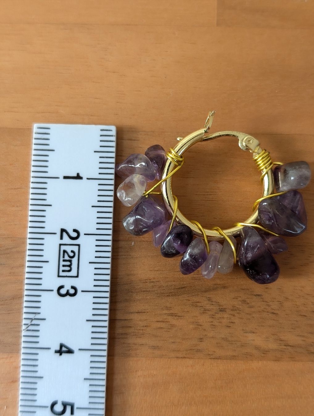 Ohrringe & -stecker: Creolen - Ohrstecken - Ohrenringe mit Amethyst – Gebraucht aus Kriens von Stephanie_50 2