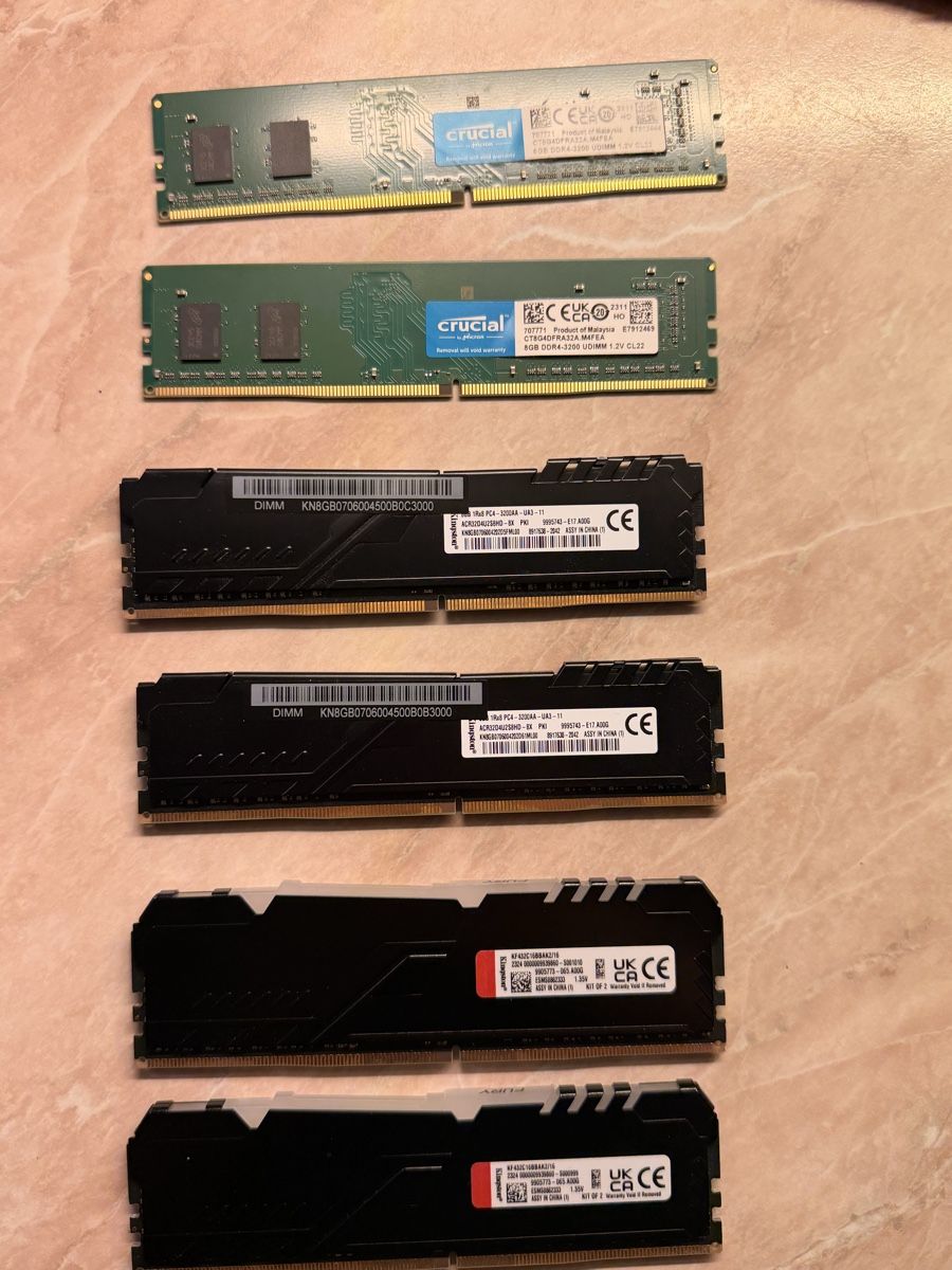 Kingston Memoria / RAM: Memoria Ram da 8Gb ddr4 Hyperx/crucial – Usato da Bioggio venduto da Alexx2003