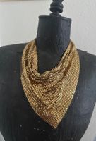 Vintage Whiting & Davis Gold Mesh Bandana Kette 70s