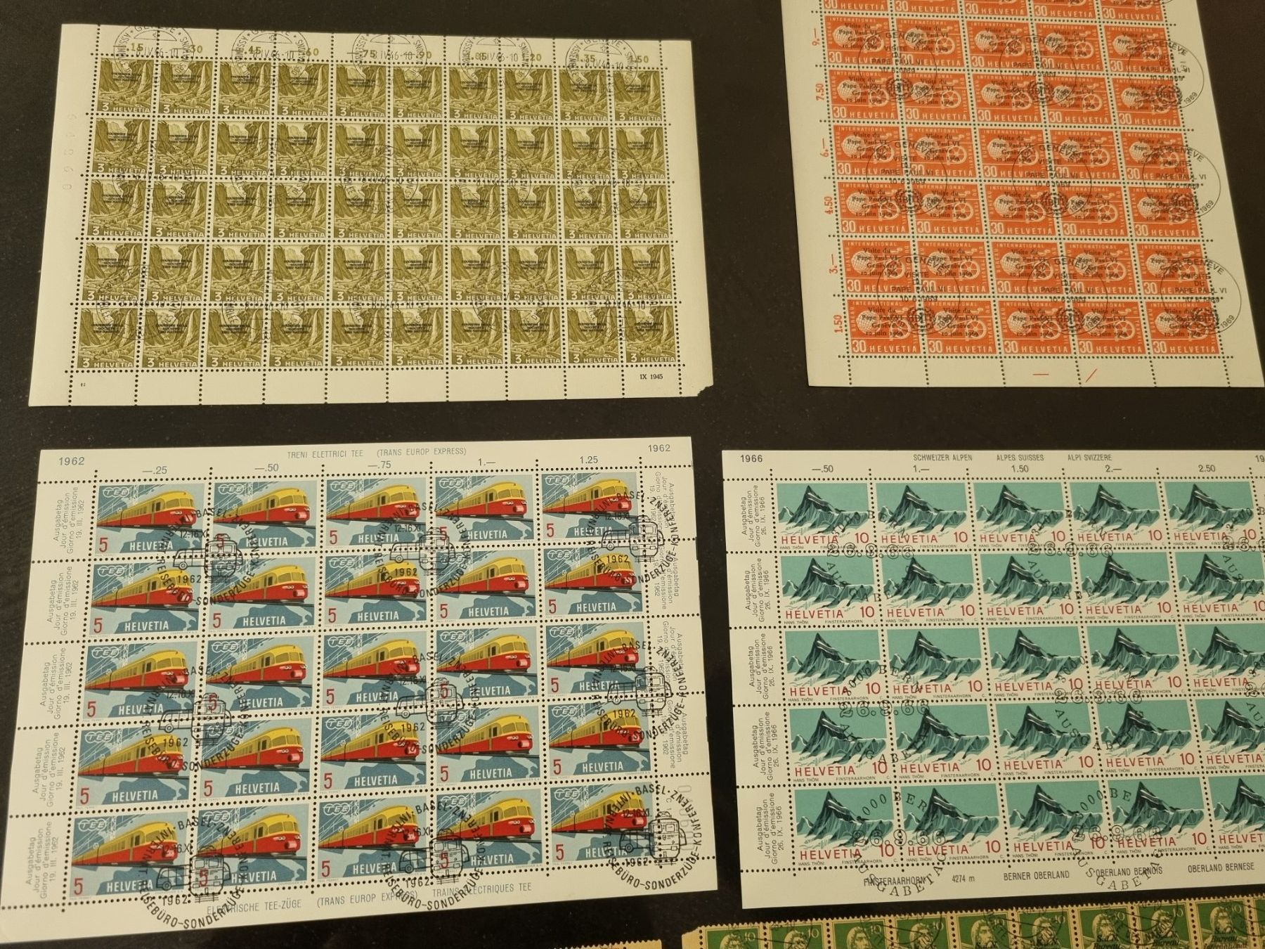 Alle Briefmarken: Lot mit 11 gestempelten Bogen/Bogenteile – Gebraucht aus Gümligen von Geniusbuy 4