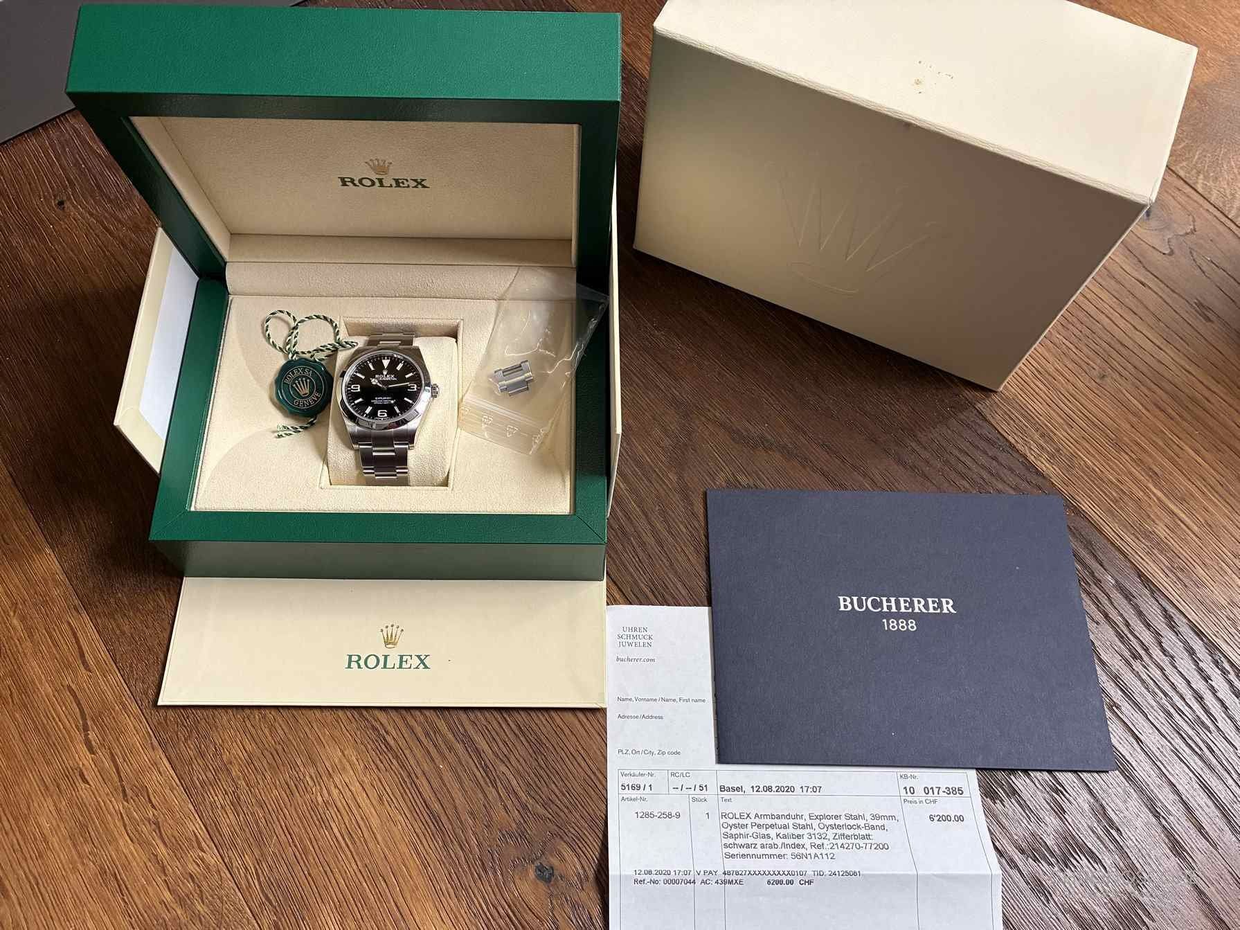 Rolex Orologi: Rolex Explorer Ref.  214270 full set from 2020, first owner – Usato da Luzern venduto da ChronoScope6004 7