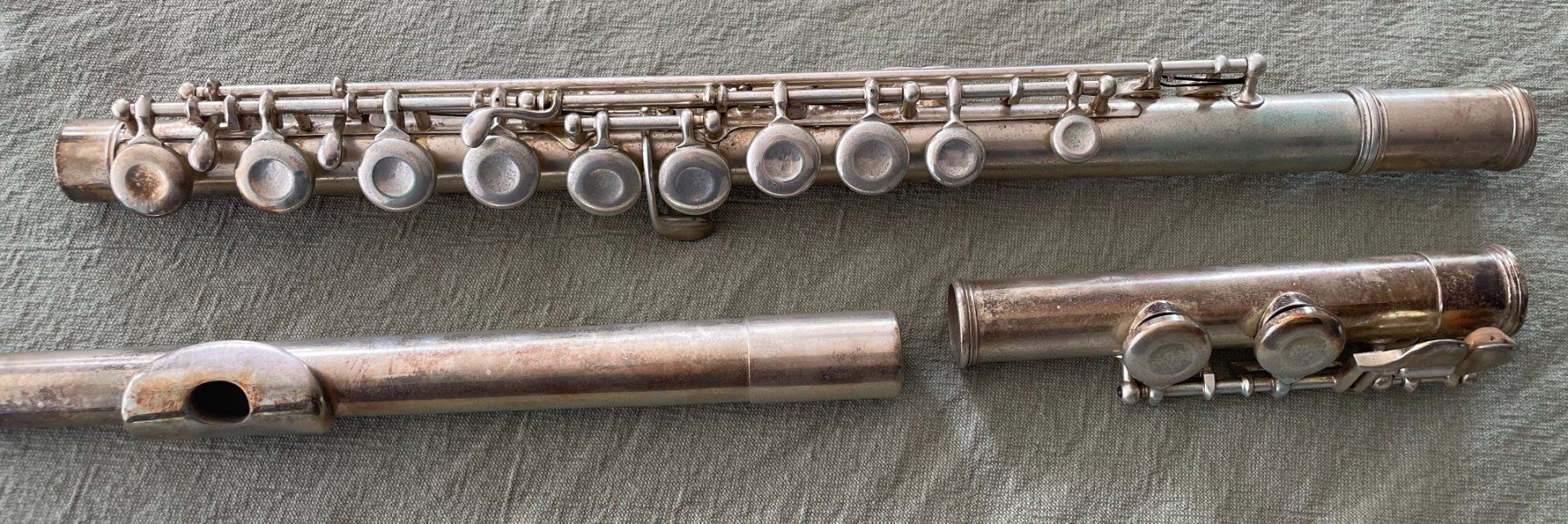 Strumenti musicali: Alte Vintage Querflöte mit Mogar Koffer – Usato da Luzern venduto da mar_s8ww 1