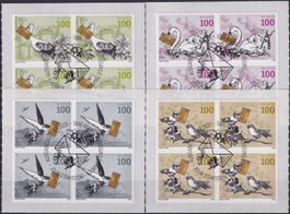 2020, Nr.1796-1799 (Anlässe) 4er-Blöcke mit ET-Stempel