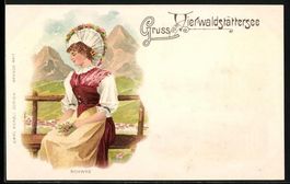 Litho Schwyz /Vierwaldstätterse, Frau i