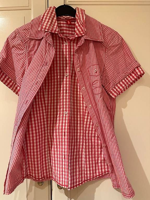 Esprit Camicette: Esprit Bluse XS kurzarm rot/weiss kariert – Usato da Rothenburg venduto da wer_g9fd 1